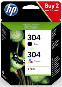 Pack 2 cartuchos ink-jet HP 304 negro y color